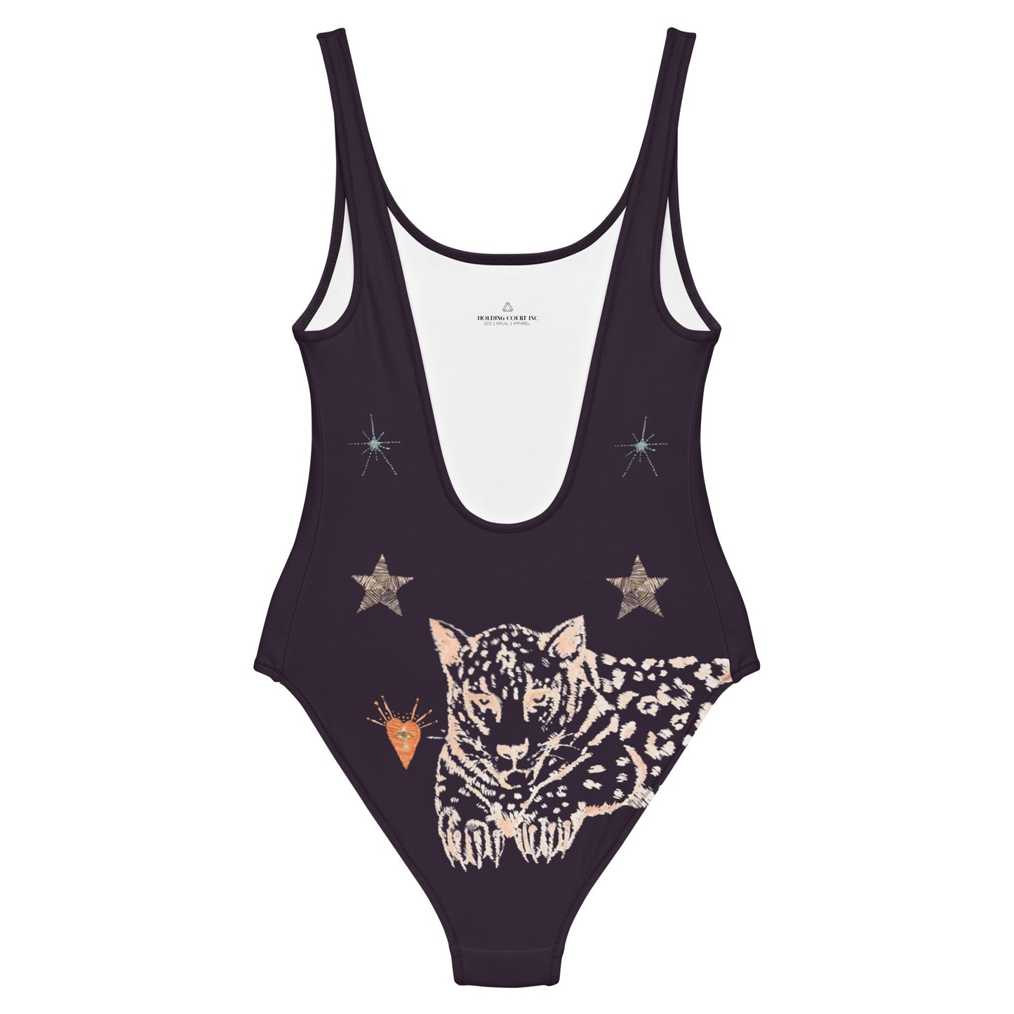 Lyra Black Jaguar One-Piece Swimsuit – Stylish, Recycled & Sustainable